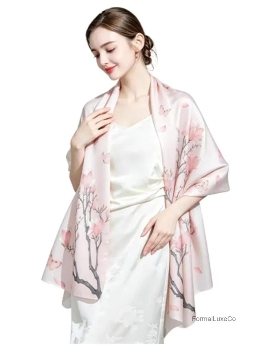 100% Mulberry Silk Scarf - Large Shawl & Head Wrap